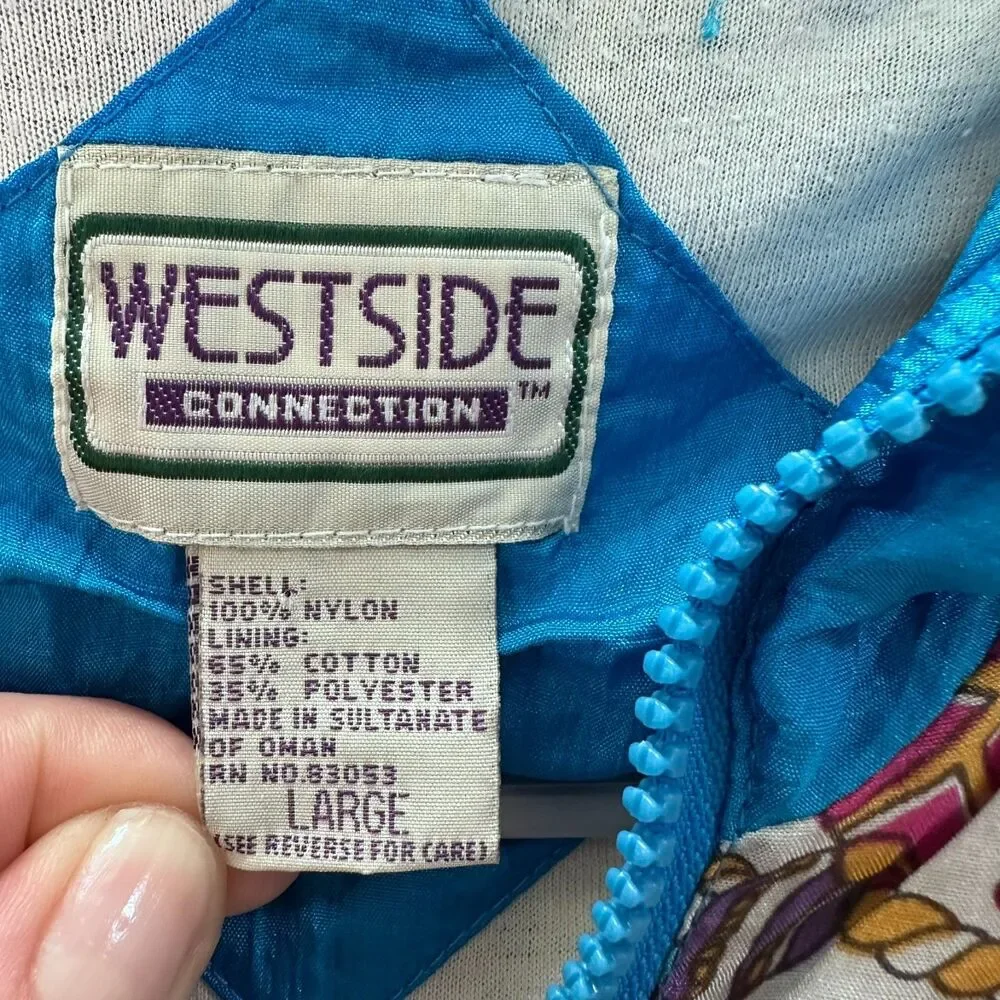 Vintage Westside Connection Women's (L) Jacket Windbreaker Y2K Blue - Picture 4 of 15